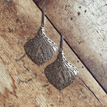 Load image into Gallery viewer, Boho Filigree Feather Earrings

