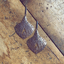 Load image into Gallery viewer, Boho Filigree Feather Earrings
