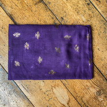 Load image into Gallery viewer, Bee Print Scarf - Purple &amp; Rose Gold
