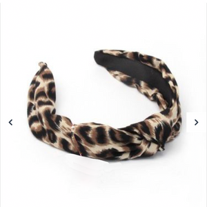 Leopard print knot headband - 3 colours